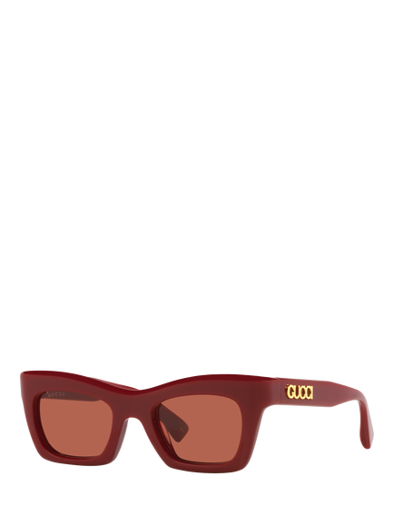 Gucci 0GC002188 Cat's Eye Sunglasses, Burgundy