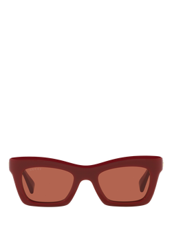 Gucci 0GC002188 Cat's Eye Sunglasses - view 2, Burgundy