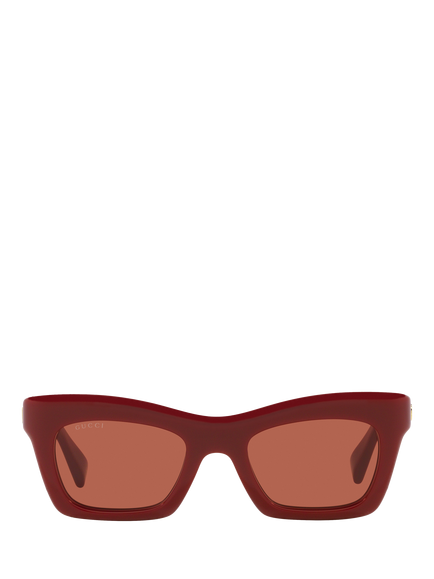 Gucci 0GC002188 Cat's Eye Sunglasses - view 2, Burgundy