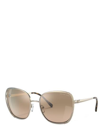 Michael Kors MK1090 Women's Square Sunglasses, Light Gold, Light Gold
