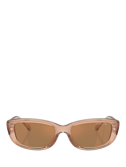 Michael Kors MK2210U Women's Rectangular Sunglasses, Brown - view 2, Brown