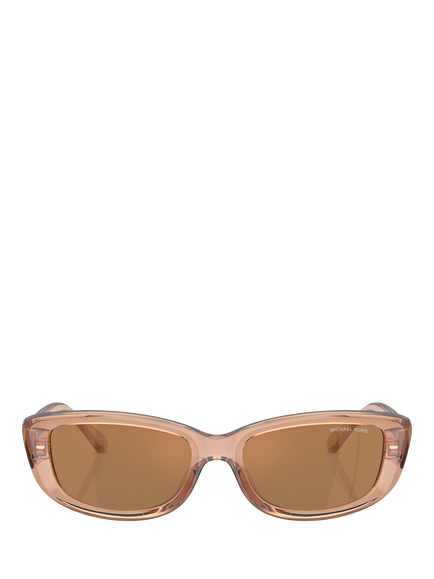 Michael Kors MK2210U Women's Rectangular Sunglasses, Brown - view 2, Brown