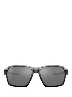 Oakley OO4143 Men's Rectangular Sunglasses, Polished Black - view 2, Polished Black