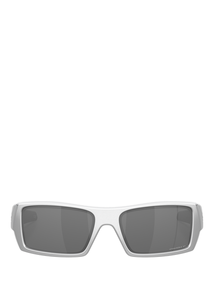 Oakley OO9014 Men's Rectangular Sunglasses, Silver/Grey - view 2, Silver/Grey