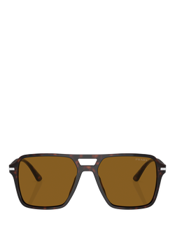 Prada PR 20YS Men's Square Sunglasses, Havana/Brown - view 2, Havana/Brown