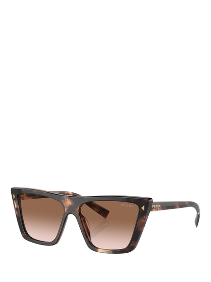 Prada PR 21ZS Women's Butterfly Sunglasses, Caramel Tortoise/Brown Gradient