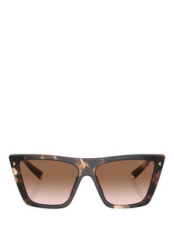 Prada PR 21ZS Women's Butterfly Sunglasses - view 2, Caramel Tortoise/Brown Gradient