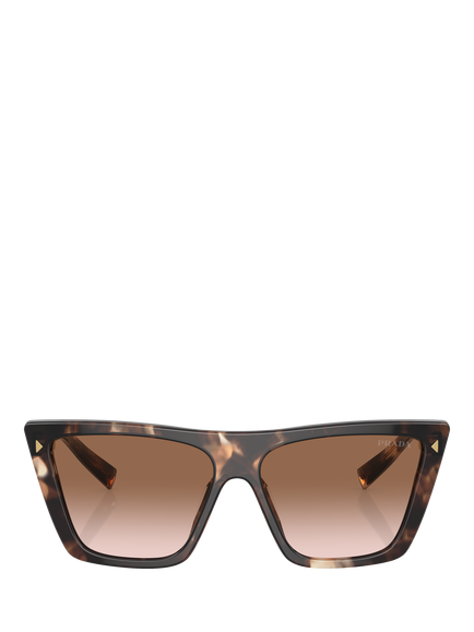 Prada PR 21ZS Women's Butterfly Sunglasses - view 2, Caramel Tortoise/Brown Gradient