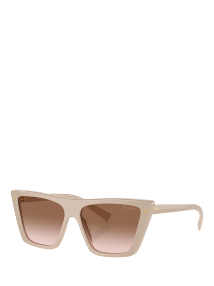 Prada PR 21ZS Women's Butterfly Sunglasses, Powder/Brown Gradient