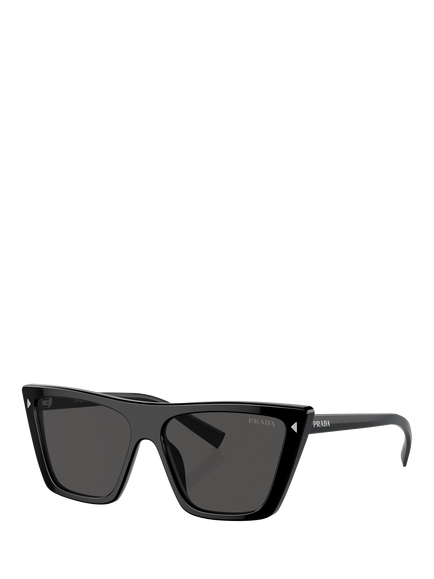 Prada PR 21ZS Women's Butterfly Sunglasses, Black, Black