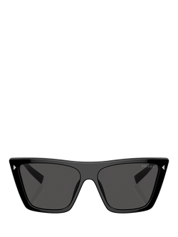 Prada PR 21ZS Women's Butterfly Sunglasses, Black - view 2, Black