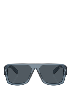 Prada PR 22YS Men's Aviator Sunglasses - view 2, Transparent Grey/Grey