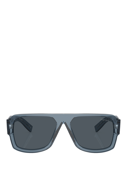 Prada PR 22YS Men's Aviator Sunglasses - view 2, Transparent Grey/Grey