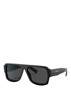Prada PR 22YS Men's Aviator Sunglasses, Black