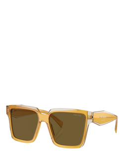 Prada PR 24ZS Women's Square Sunglasses, Ochre/Crystal Grey, Ochre/Crystal Grey