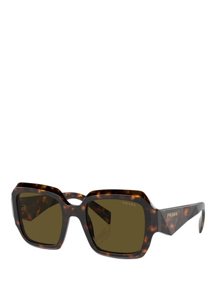 Prada PR 28ZS Women's Square Sunglasses, Sage Honey Tortoise/Brown, Sage Honey Tortoise/Brown