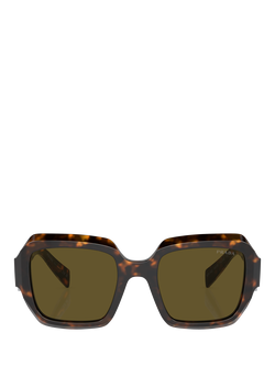 Prada PR 28ZS Women's Square Sunglasses, Sage Honey Tortoise/Brown - view 2, Sage Honey Tortoise/Brown