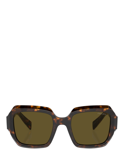 Prada PR 28ZS Women's Square Sunglasses, Sage Honey Tortoise/Brown - view 2, Sage Honey Tortoise/Brown