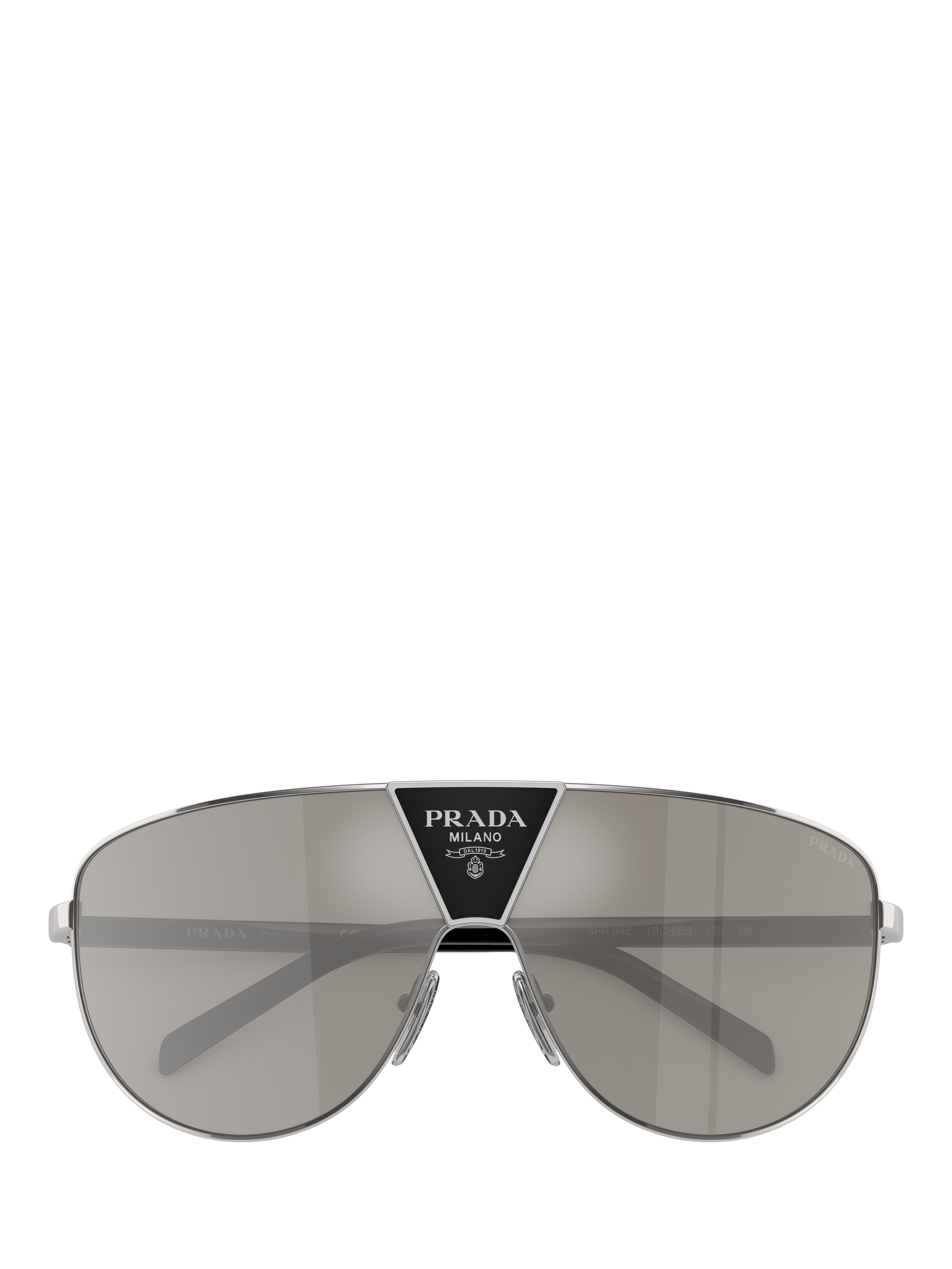 小物 PRADA halfrim sunglasses silver Prada PR 69ZS Men's Aviator Sunglasses, Silver/Mirror Grey
