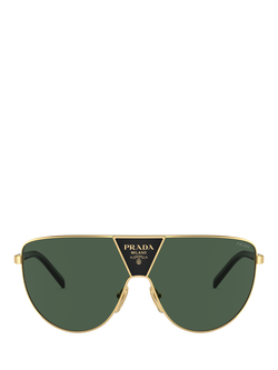 Prada PR 69ZS Men's Aviator Sunglasses - view 2, Gold/Green