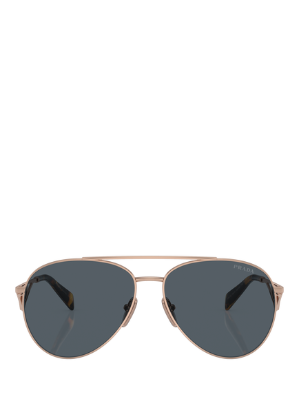 Prada PR 73ZS Women's Aviator Sunglasses, Rose Gold/Grey - view 2, Rose Gold/Grey