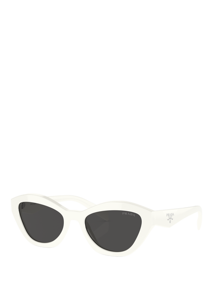 Prada PR A02S Women's Cat Eye Sunglasses, White/Grey