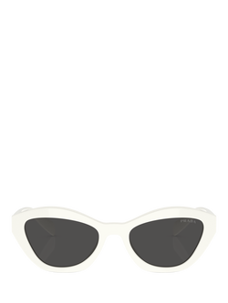 Prada PR A02S Women's Cat Eye Sunglasses - view 2, White/Grey