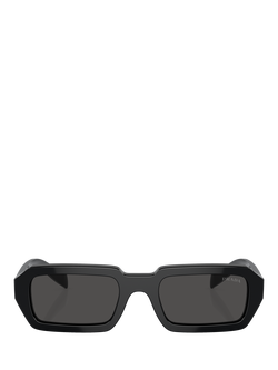 Prada PRA12S Men's Rectangular Sunglasses, Black - view 2, Black