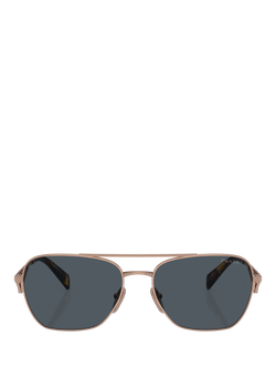 Prada PRA50S59 Men's Pillow Sunglasses - view 2, Rose Gold/Grey