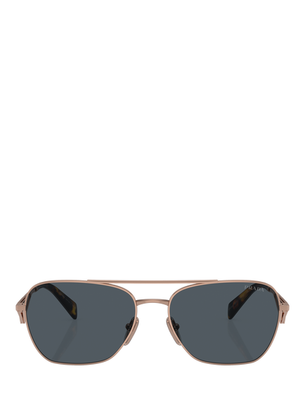 Prada PRA50S59 Men's Pillow Sunglasses - view 2, Rose Gold/Grey