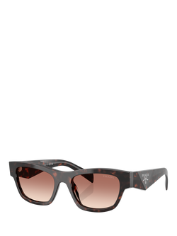 Prada PR B09S Women's Butterfly Sunglasses, Root Tortoise/Brown, Root Tortoise/Brown