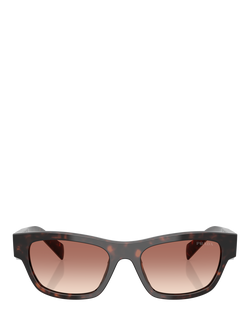 Prada PR B09S Women's Butterfly Sunglasses, Root Tortoise/Brown - view 2, Root Tortoise/Brown