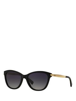 Ralph Lauren RA5201 Women's Polarized Sunglasses, Shiny Black/Grey, Shiny Black/Grey