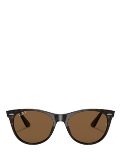 Ray-Ban RB2185 Unisex Wayfarer II Classic Sunglasses, Spotted Havana - view 2, Spotted Havana