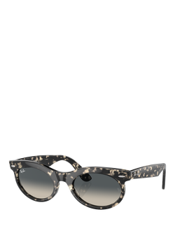 Ray-Ban RB2242 Women's Oval Sunglasses, Grey Havana, Grey Havana