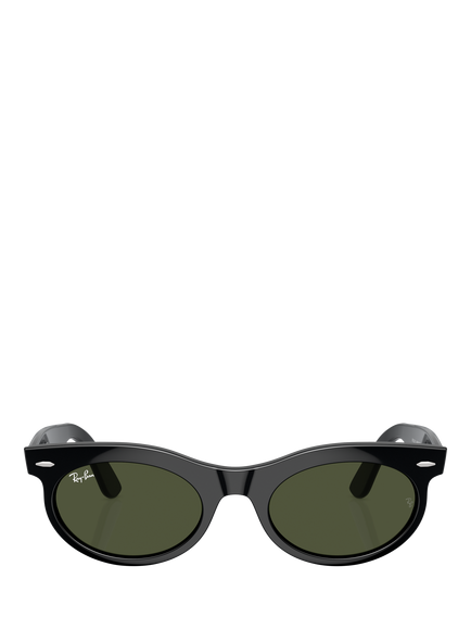 Ray-Ban RB2242 Women's Oval Sunglasses, Black - view 2, Black