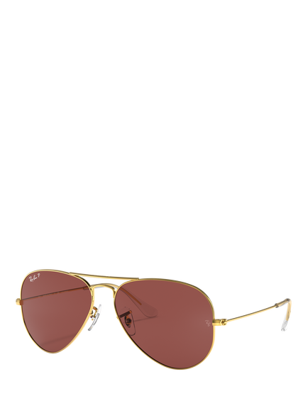 Ray-Ban RB3025 Unisex Aviator Classic Sunglasses, Gold, Gold