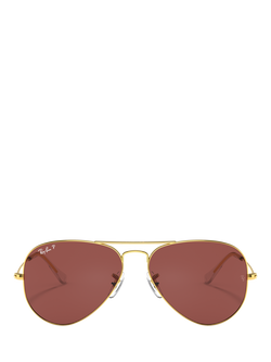 Ray-Ban RB3025 Unisex Aviator Classic Sunglasses, Gold - view 2, Gold