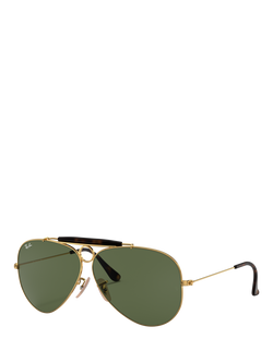Ray-Ban RB3138 Unisex Shooter Classic Sunglasses, Arista Gold, Arista Gold