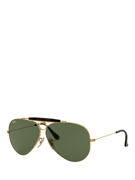Ray-Ban RB3138 Unisex Shooter Classic Sunglasses, Arista Gold, Arista Gold