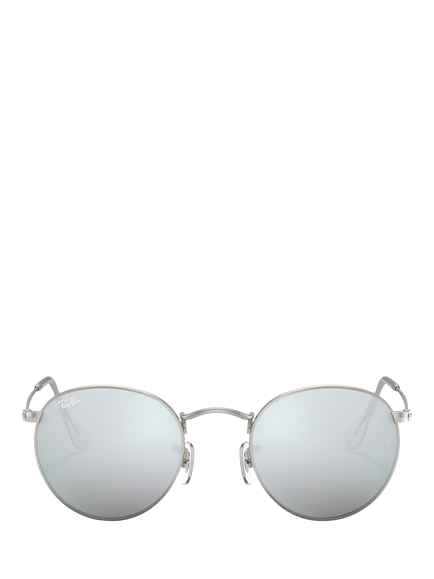 Ray-Ban RB3447 Men's Round Metal Classic Sunglasses, Silver - view 2, Silver