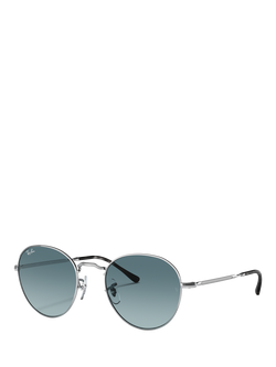 Ray-Ban RB3582 Unisex David Classic Sunglasses, Silver/Blue, Silver/Blue