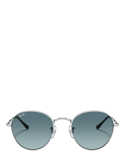 Ray-Ban RB3582 Unisex David Classic Sunglasses, Silver/Blue - view 2, Silver/Blue