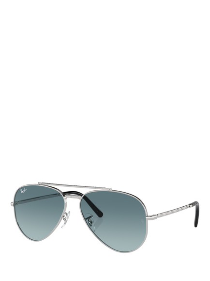 Ray-Ban RB3625 Unisex Aviator Classic Sunglasses, Silver/Blue, Silver/Blue