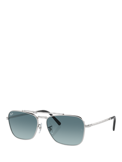 Ray-Ban RB3636 Unisex Round Sunglasses, Silver, Silver