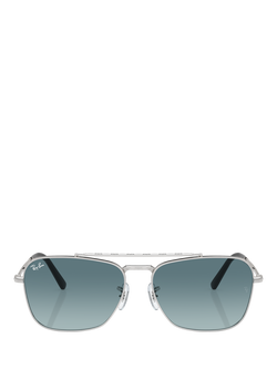 Ray-Ban RB3636 Unisex Round Sunglasses, Silver - view 2, Silver