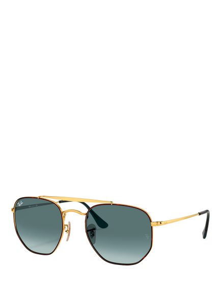 Ray-Ban RB3648 Unisex Marshal Classic Sunglasses, Havana/Blue, Havana/Blue