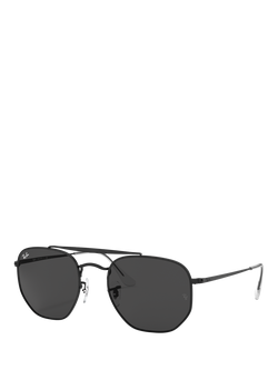 Ray-Ban RB3648 Unisex Irregular Sunglasses, Black, Black