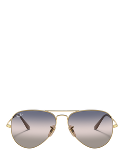 Ray-Ban RB3689 Unisex Aviator Metal II Sunglasses, Arista Gold - view 2, Arista Gold