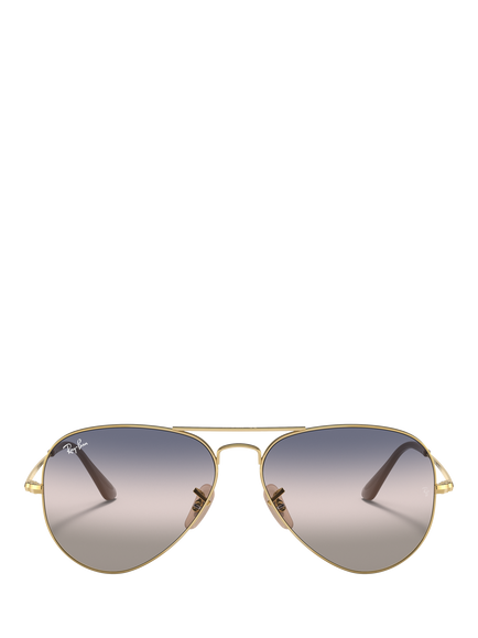 Ray-Ban RB3689 Unisex Aviator Metal II Sunglasses, Arista Gold - view 2, Arista Gold